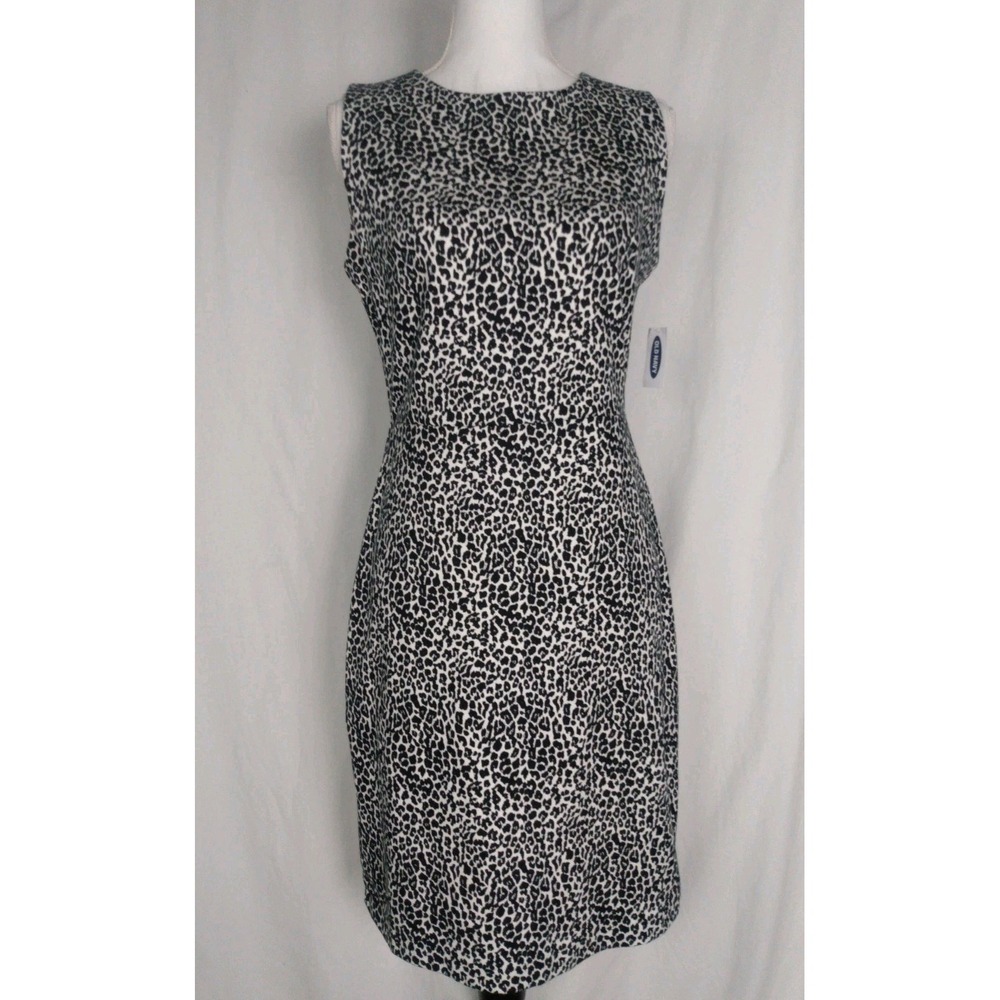 Old Navy New Black/White Dress Size‎ S Animal Print Sleeveless